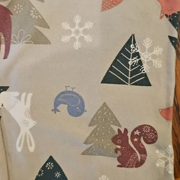 LuLaRoe Unicorn Christmas Leggings O/S - Picture 3 of 3